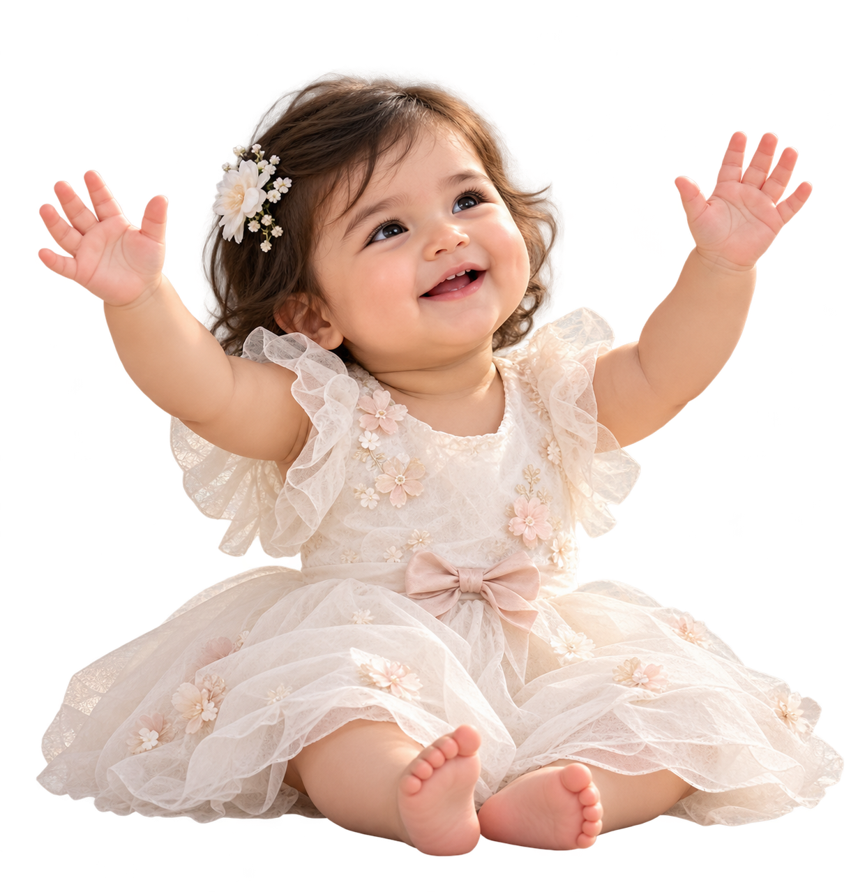 Shrishtiika in a floral dress