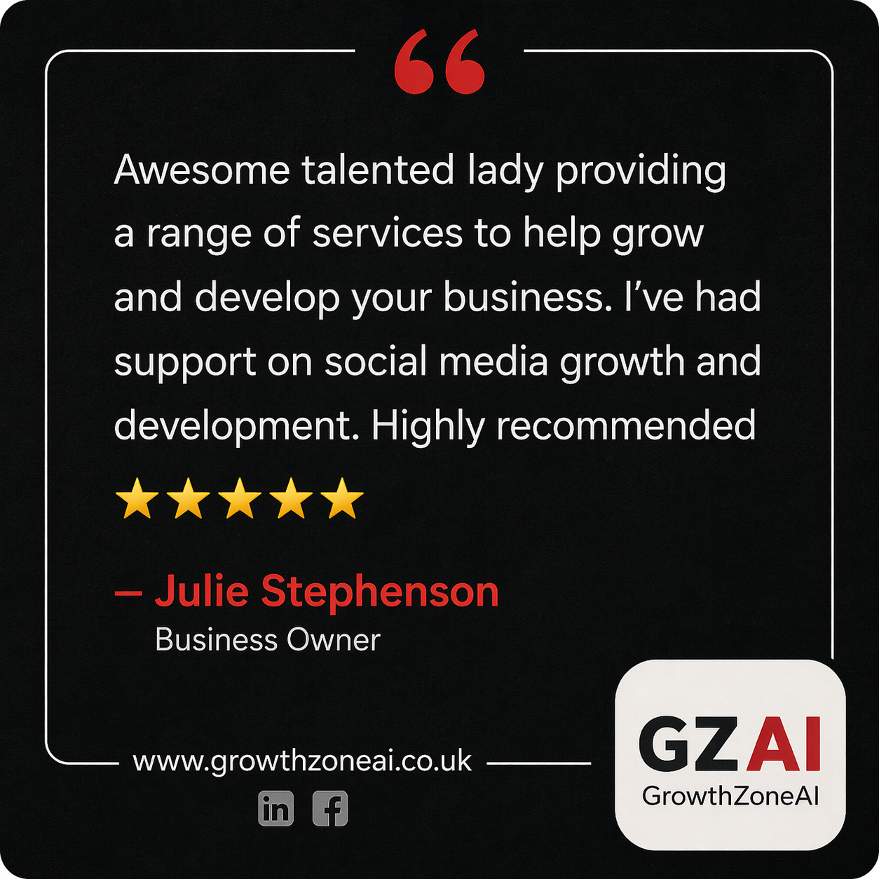 Testimonial from Julie Stephenson for GrowthZone AI