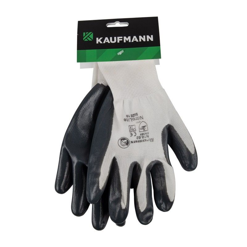 Kaufmann Glove Nitrolite Grey Nitrile Palm Coated
