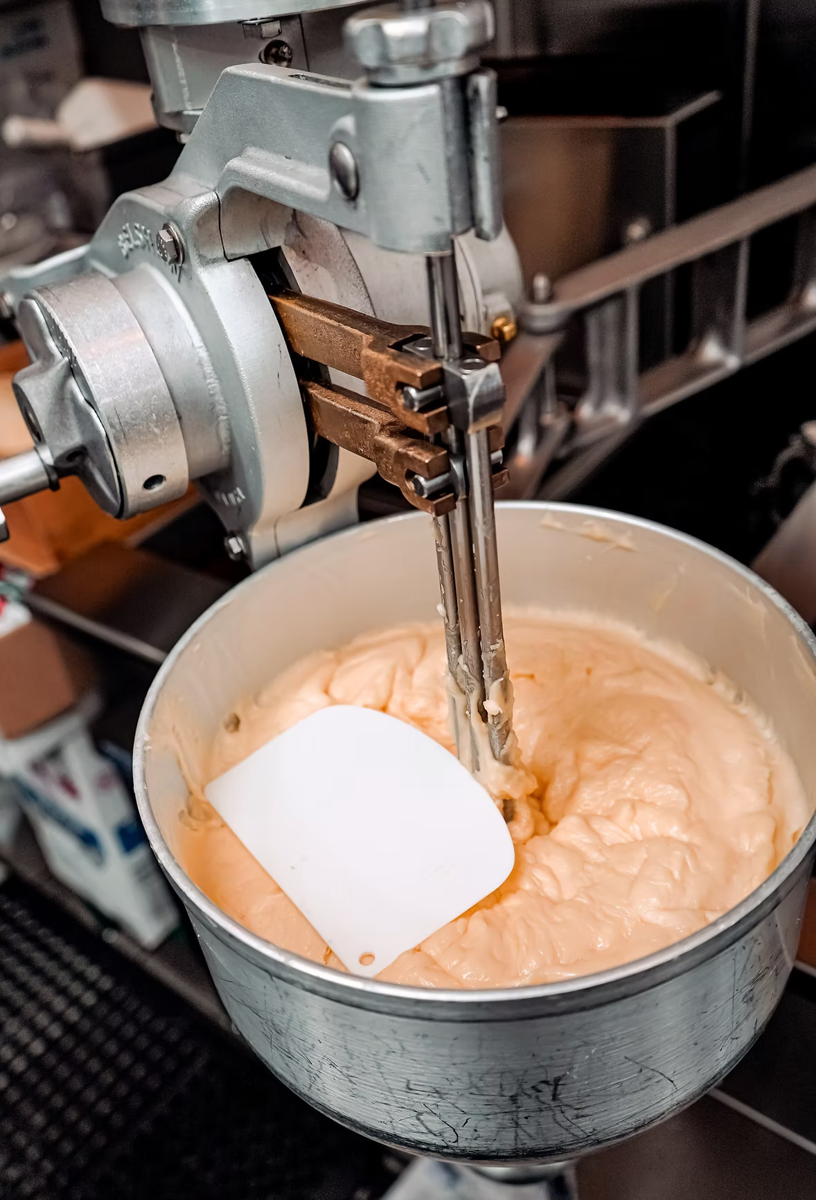 Industrial mixer with soft serve