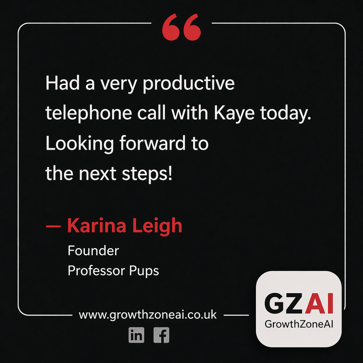 Testimonial from Karina Leigh for GrowthZone AI