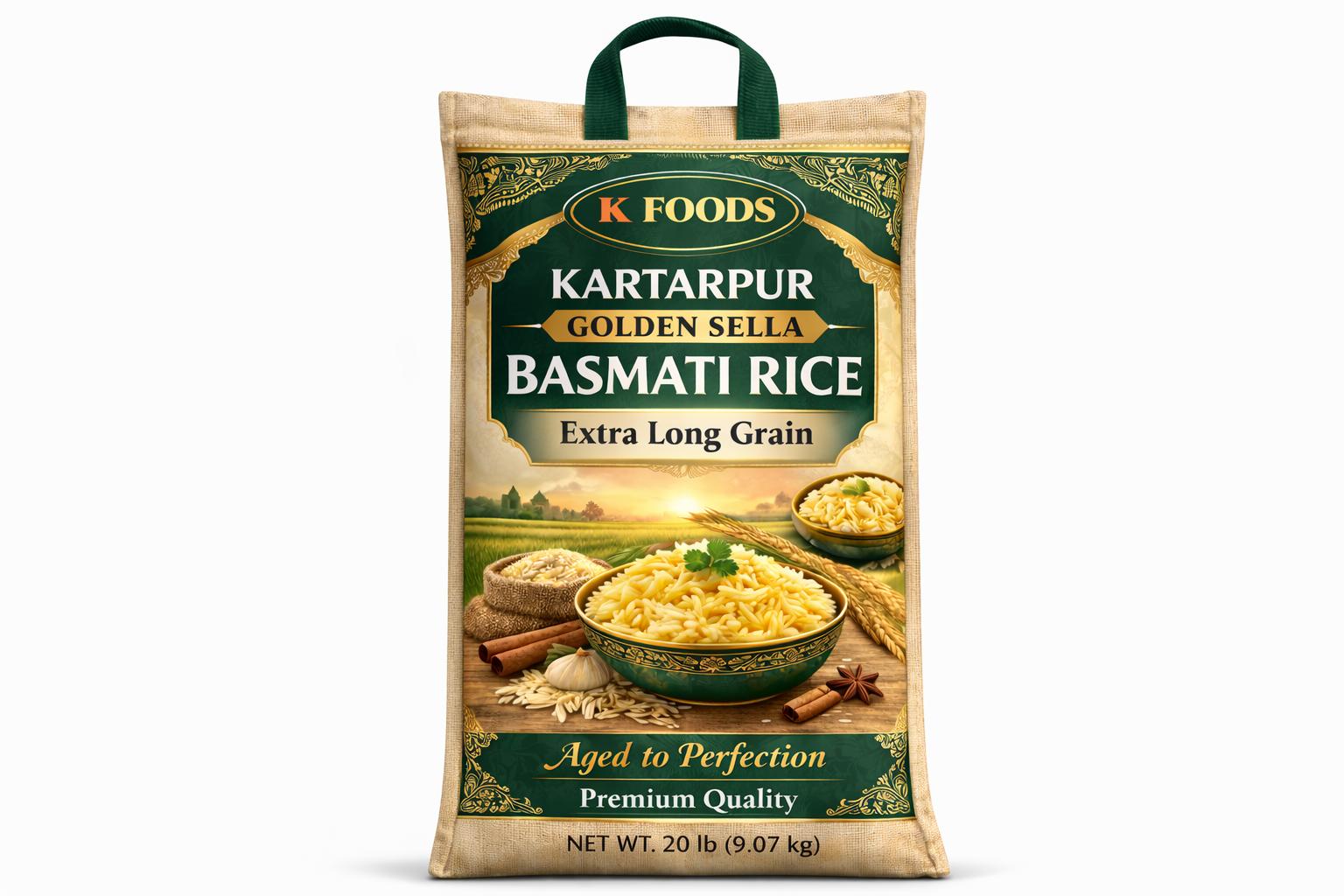 Kartarpur Golden Sella Basmati Rice (Extra Long Grain)