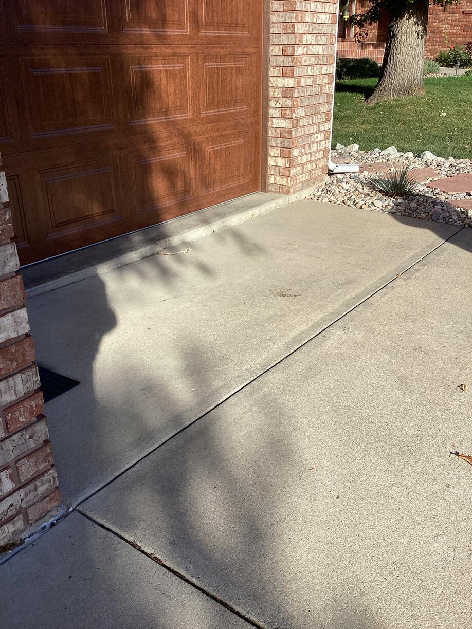 Garage Apron Leveling - Before
