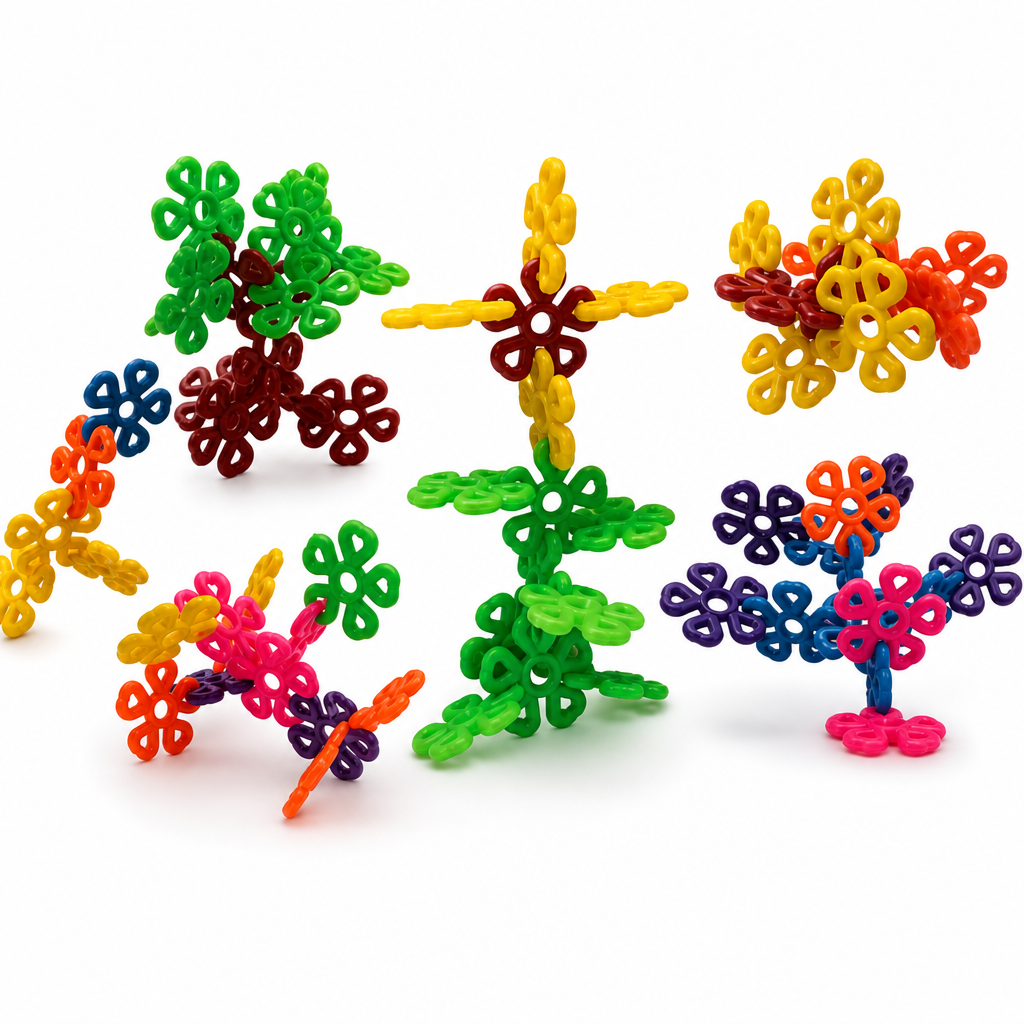 Kit Big Puzzle Block 120 Peças Flores