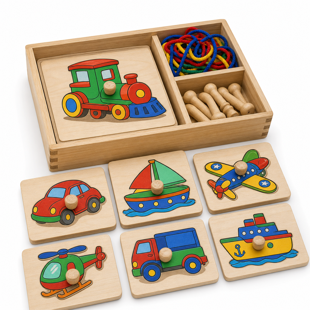 Kit Quebra Cabeça Transportes