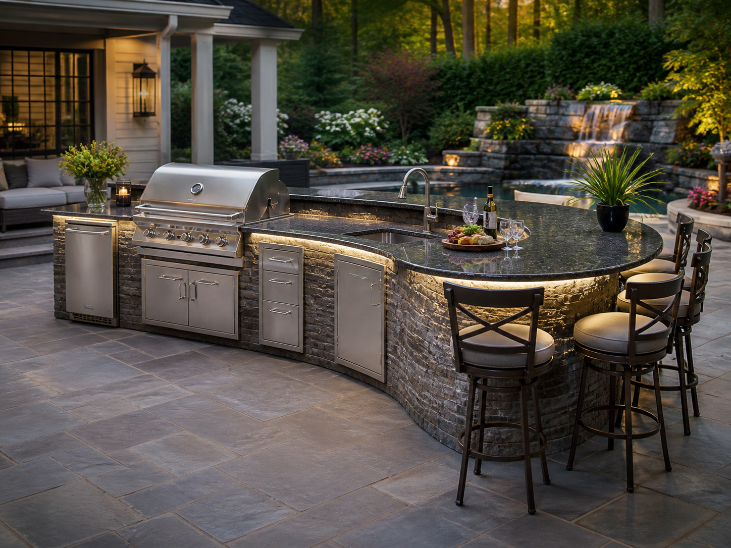 Entertainment Kitchens with Bar Seating