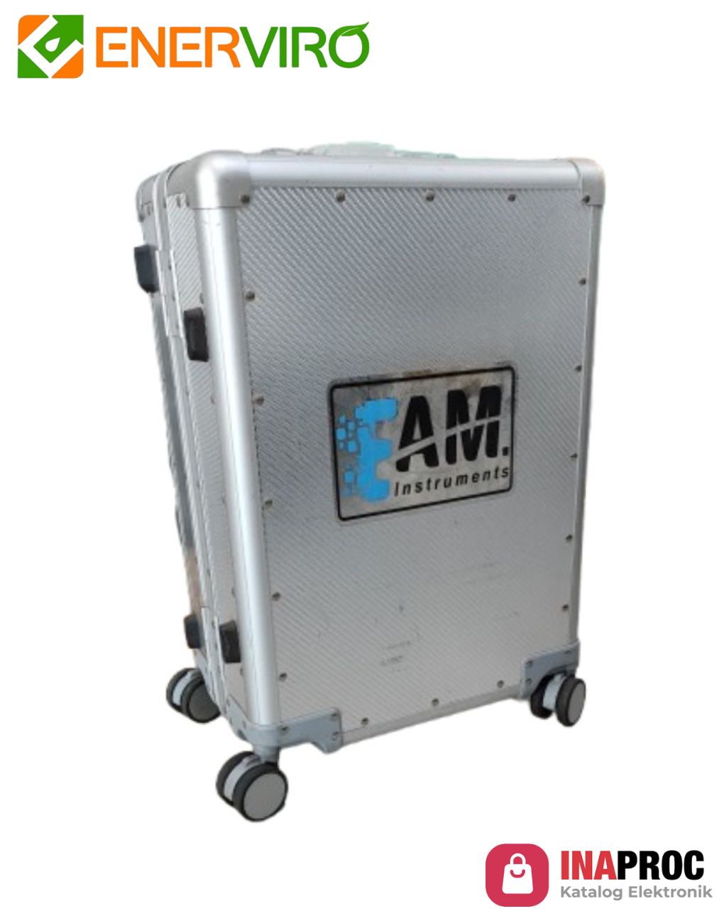Koper case aluminium silver dengan roda