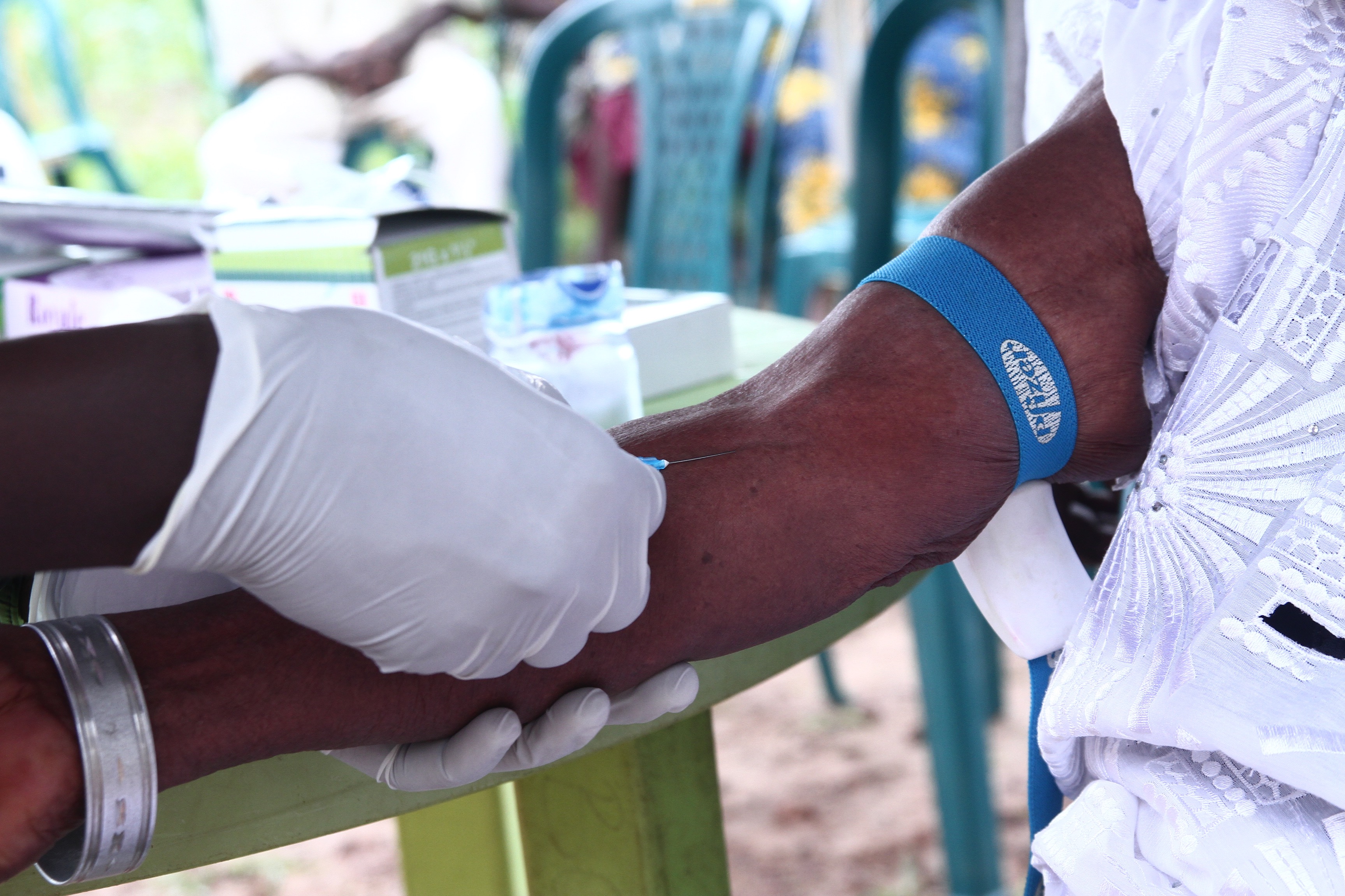 Blood draw close-up