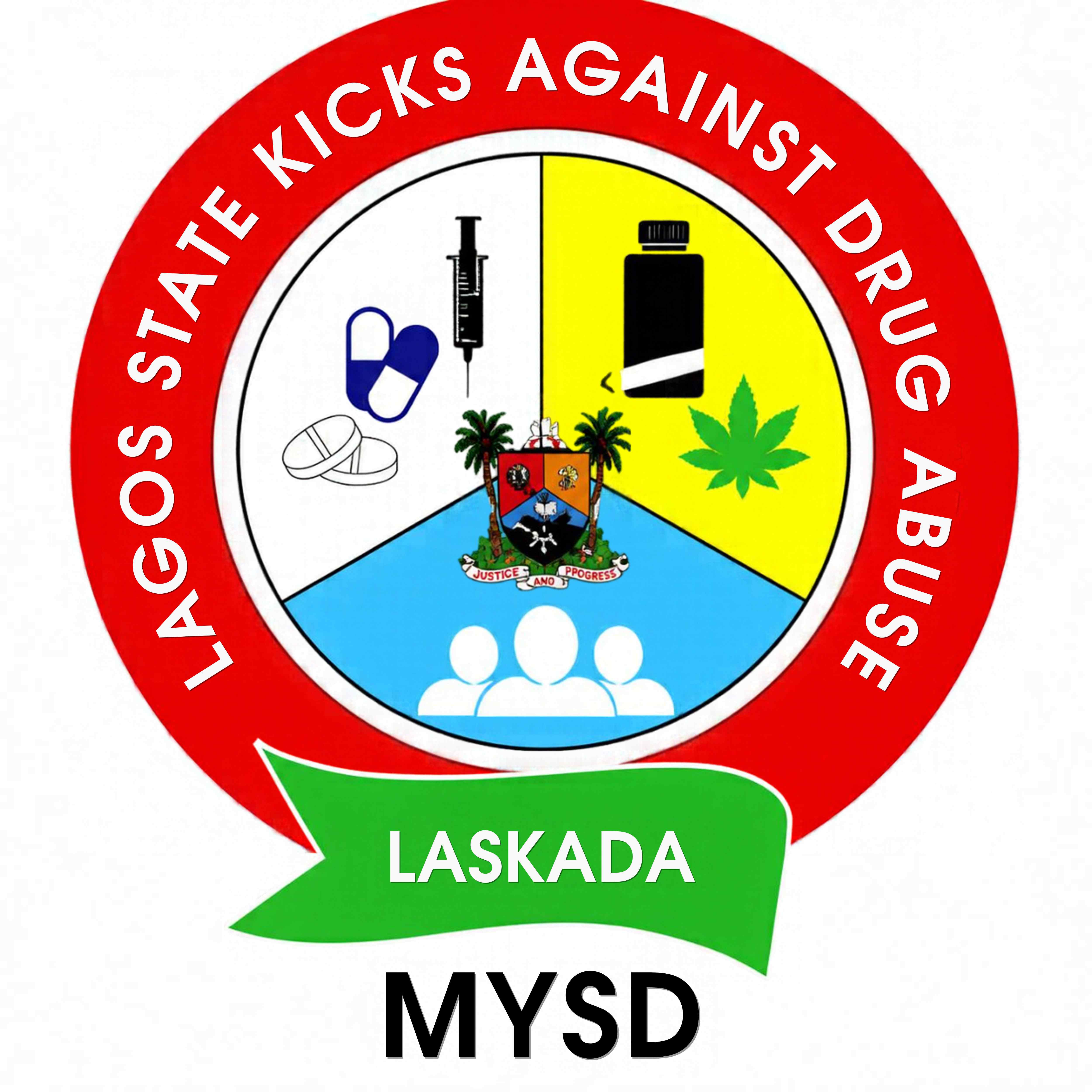 LASKADA Lagos State Kicks Against Drug Abuse logo