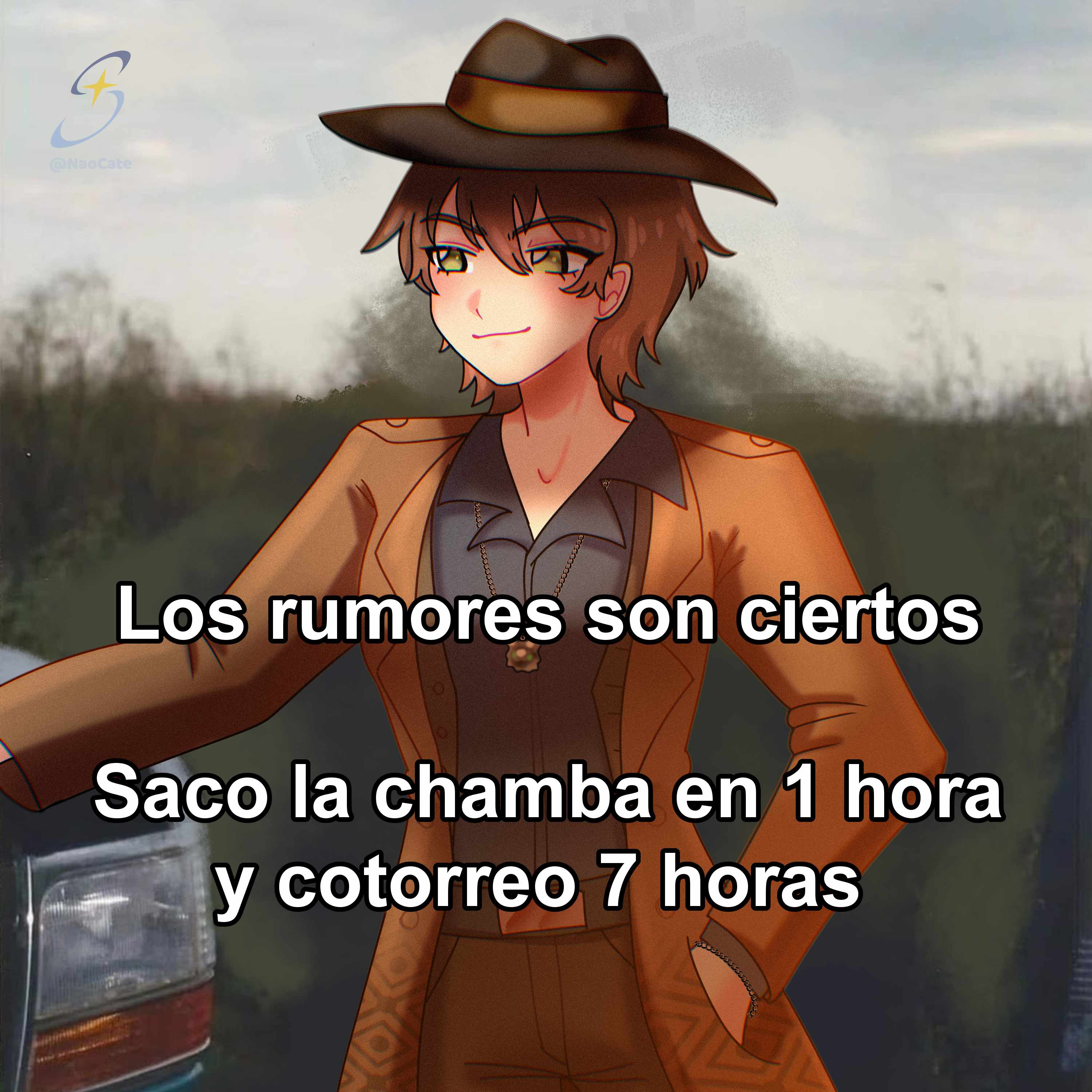 LION junto a un coche con el texto: Saco la chamba en 1 hora y cotorreo 7 horas; firma de NaoCate.