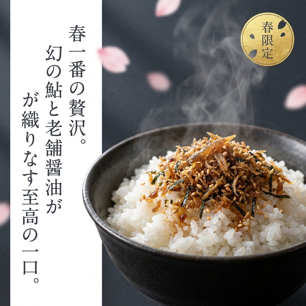 国産鮎使用。春、最初の贅沢。希少な鮎と老舗の醤油が織りなす至高の一膳。