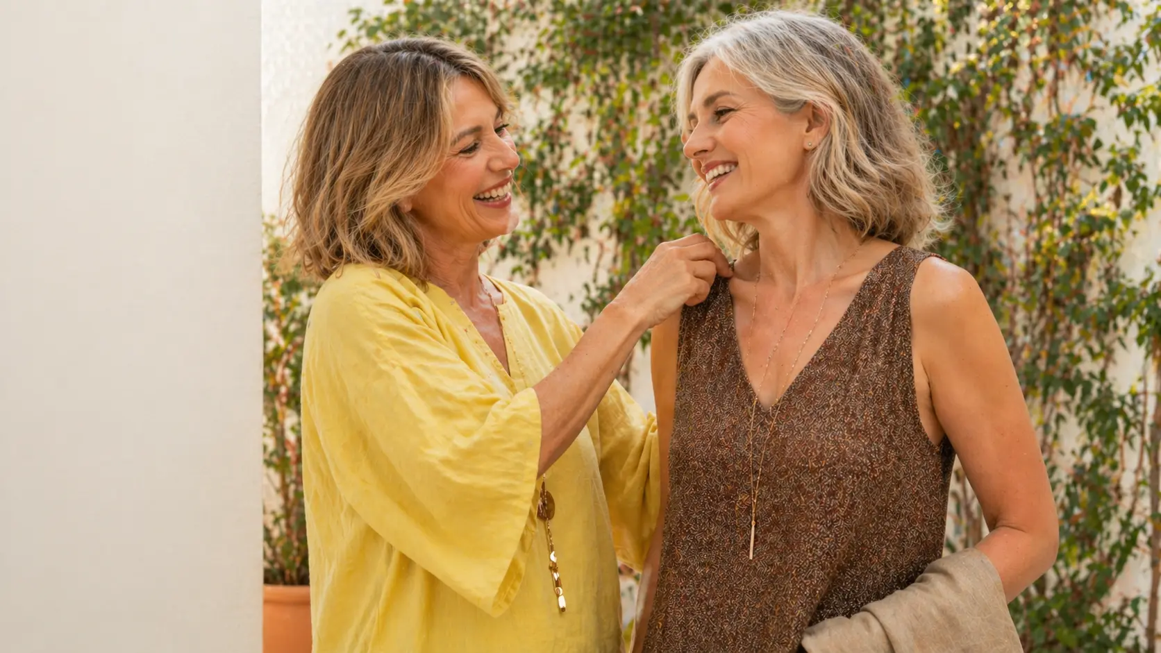 Dos mujeres disfrutando de la moda en Moda Precio Único Motril