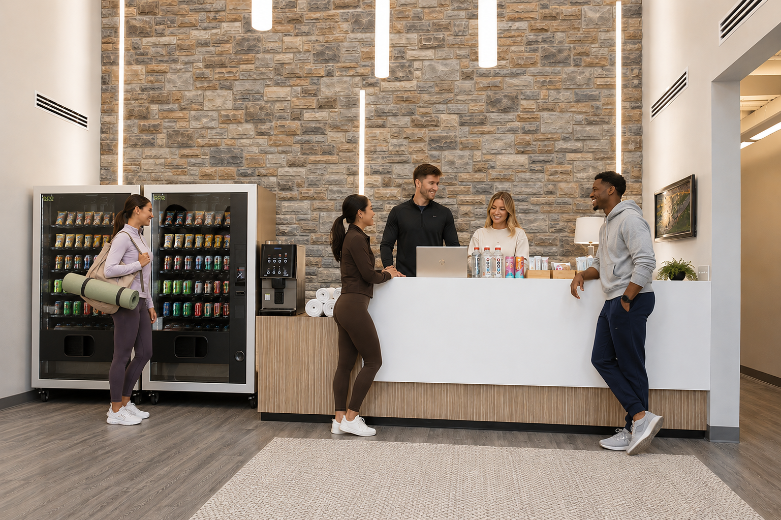 Fitness facility with vending solutions