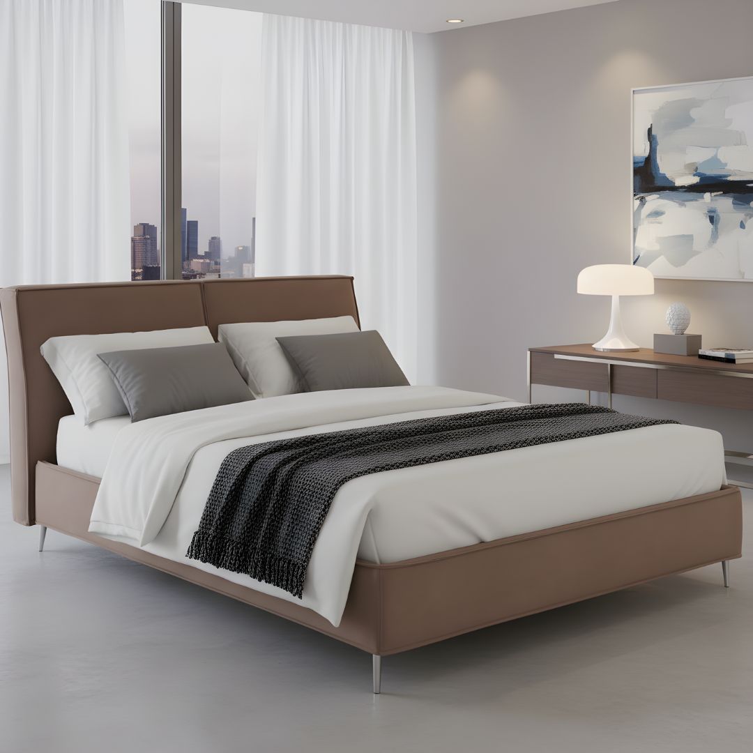 Letto taupe caldo elegante