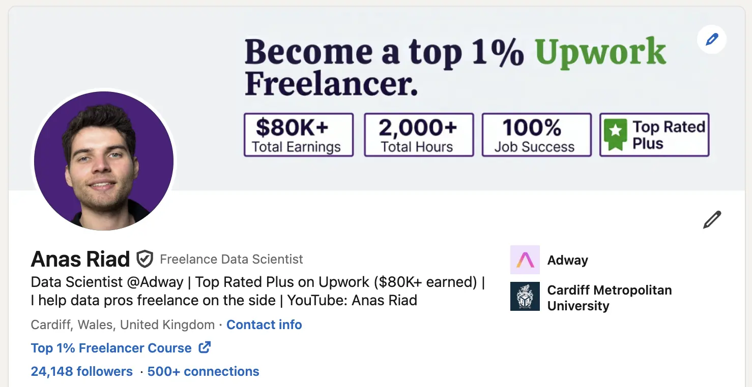 Anas Riad LinkedIn profile