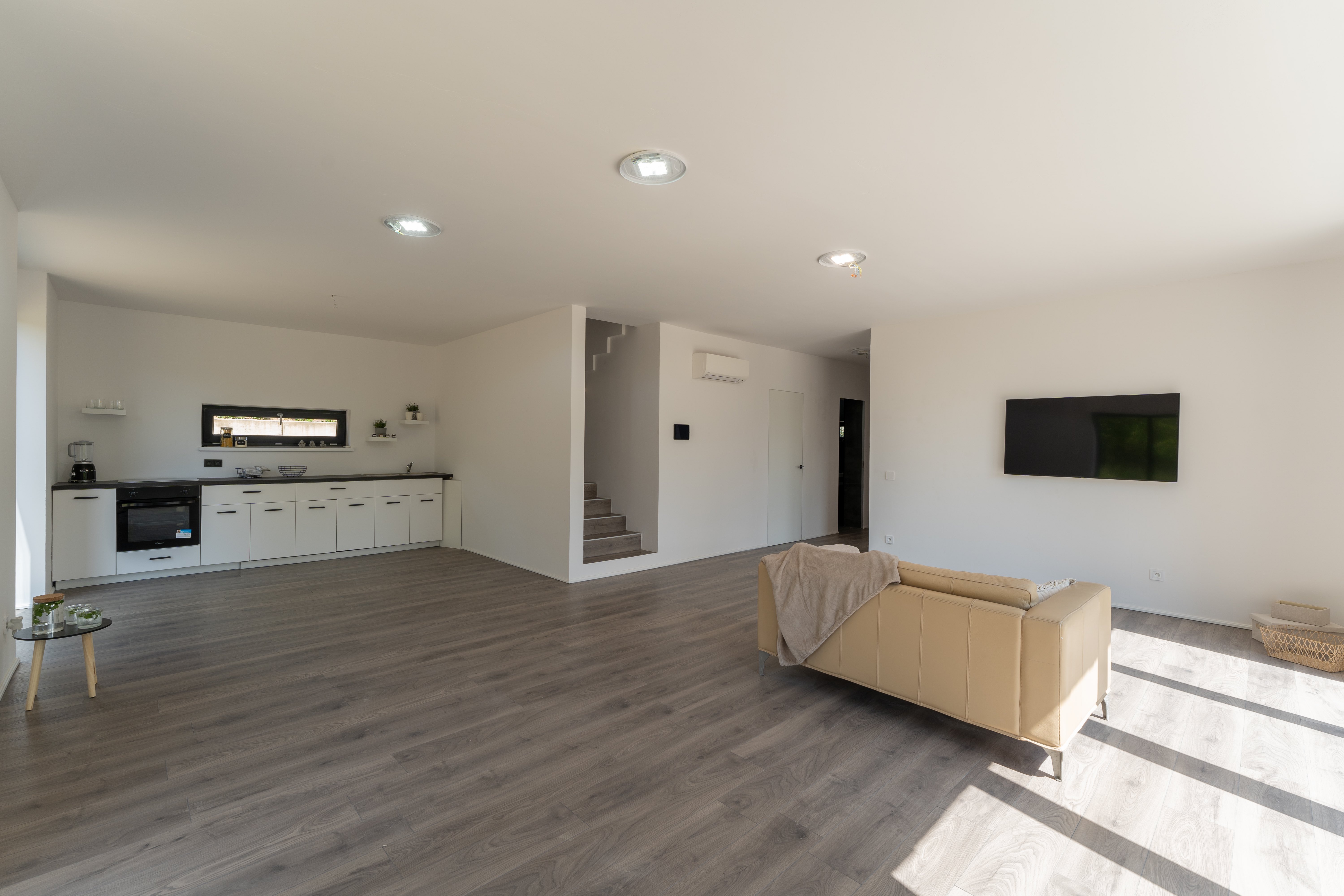 Open living space with kitchen