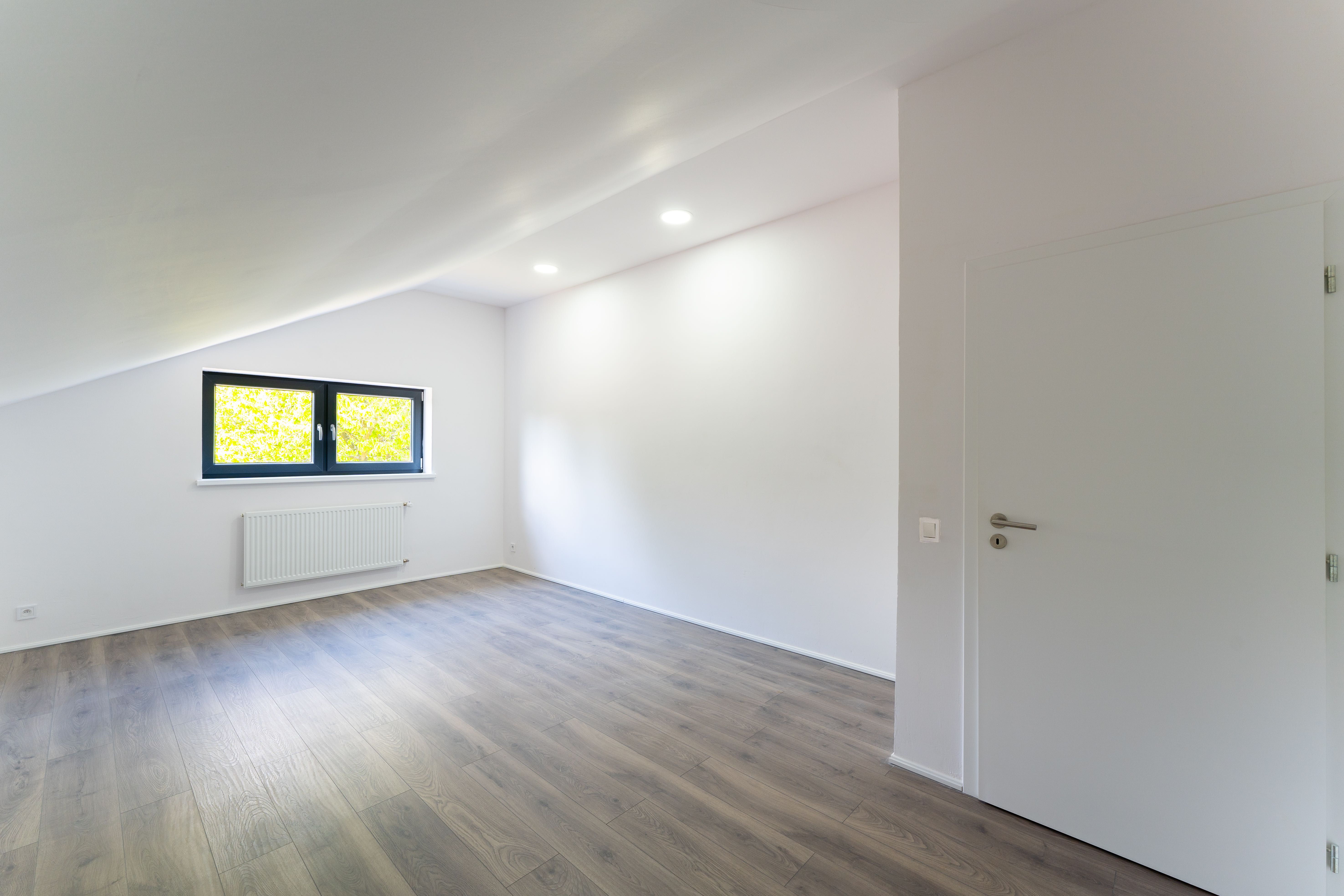 Attic bedroom with window