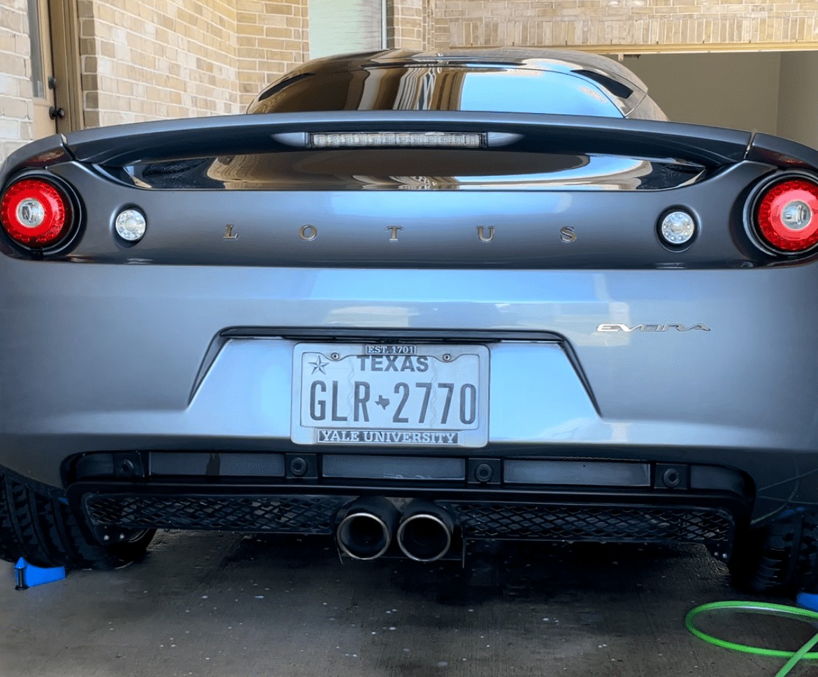 Lotus Evora rear end detailed to a spotless showroom shine