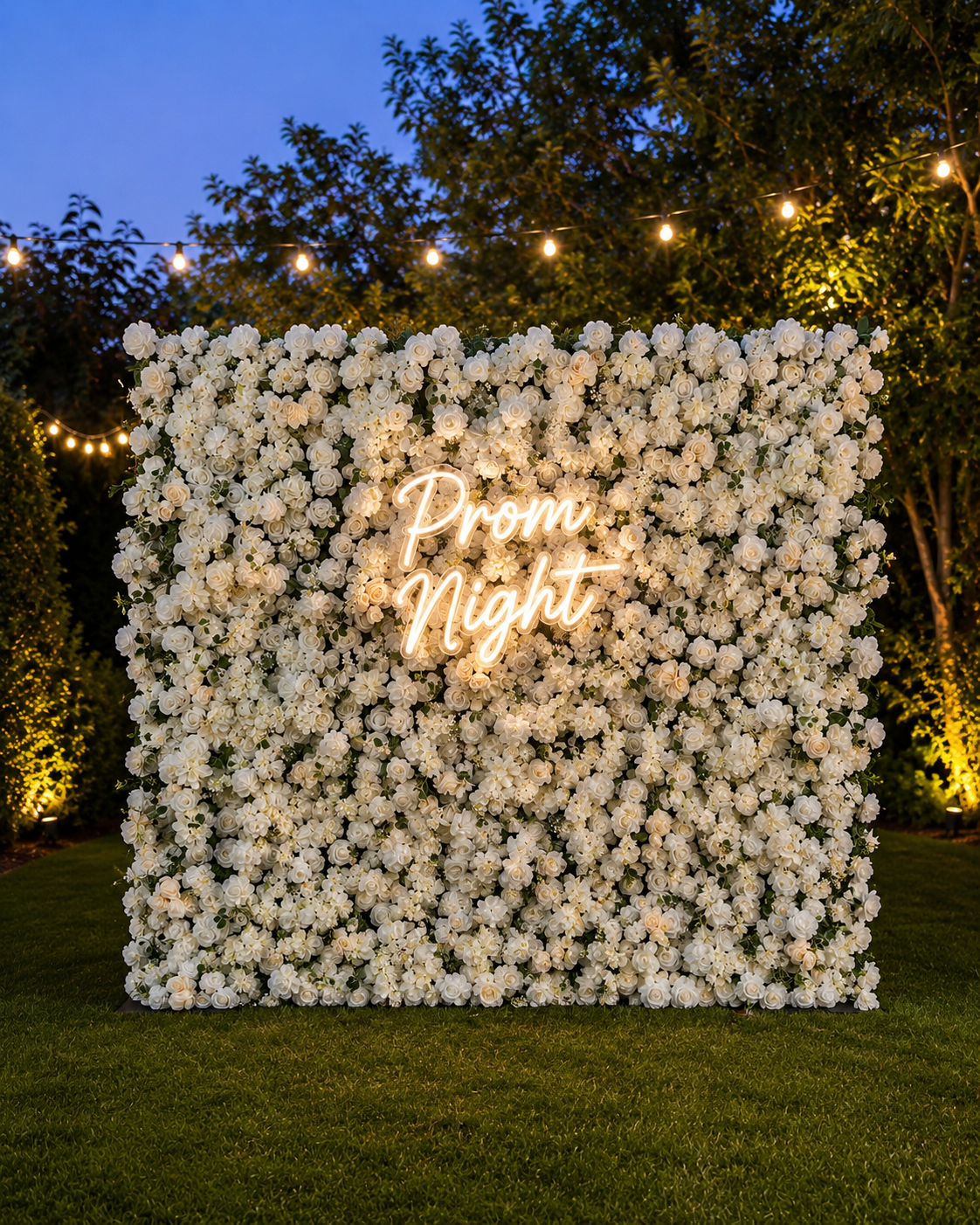 Luxury White Rose Flower Wall Hire Hull