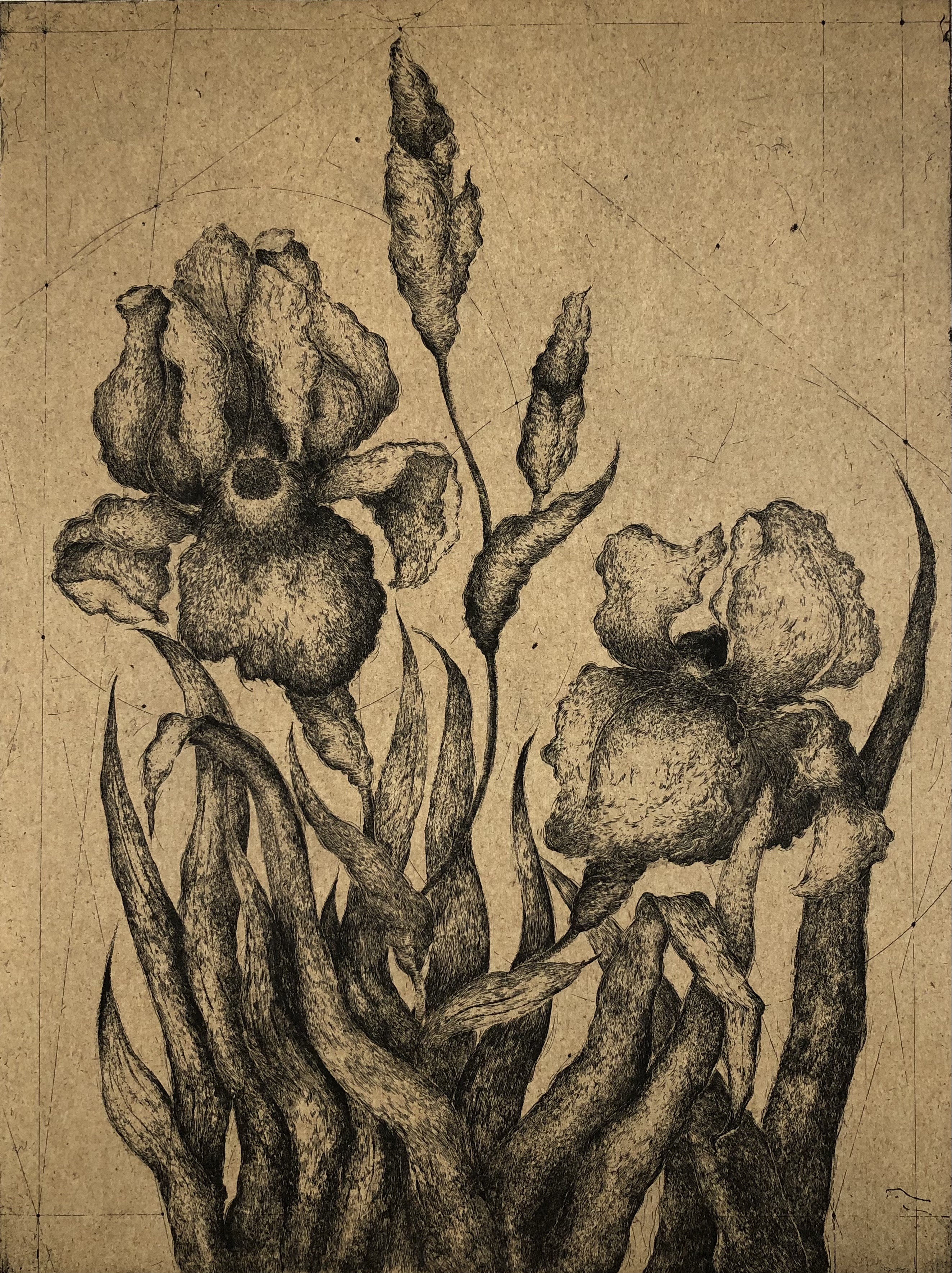 Composition VIII, framed for the exhibition.