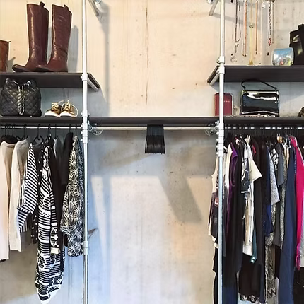 Neatly organized clothing rack in a MARTA store
