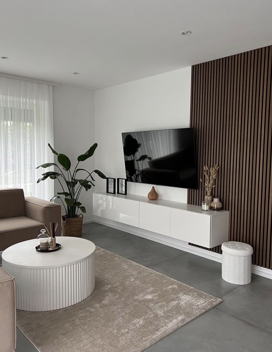 Modern living room with professionally painted walls