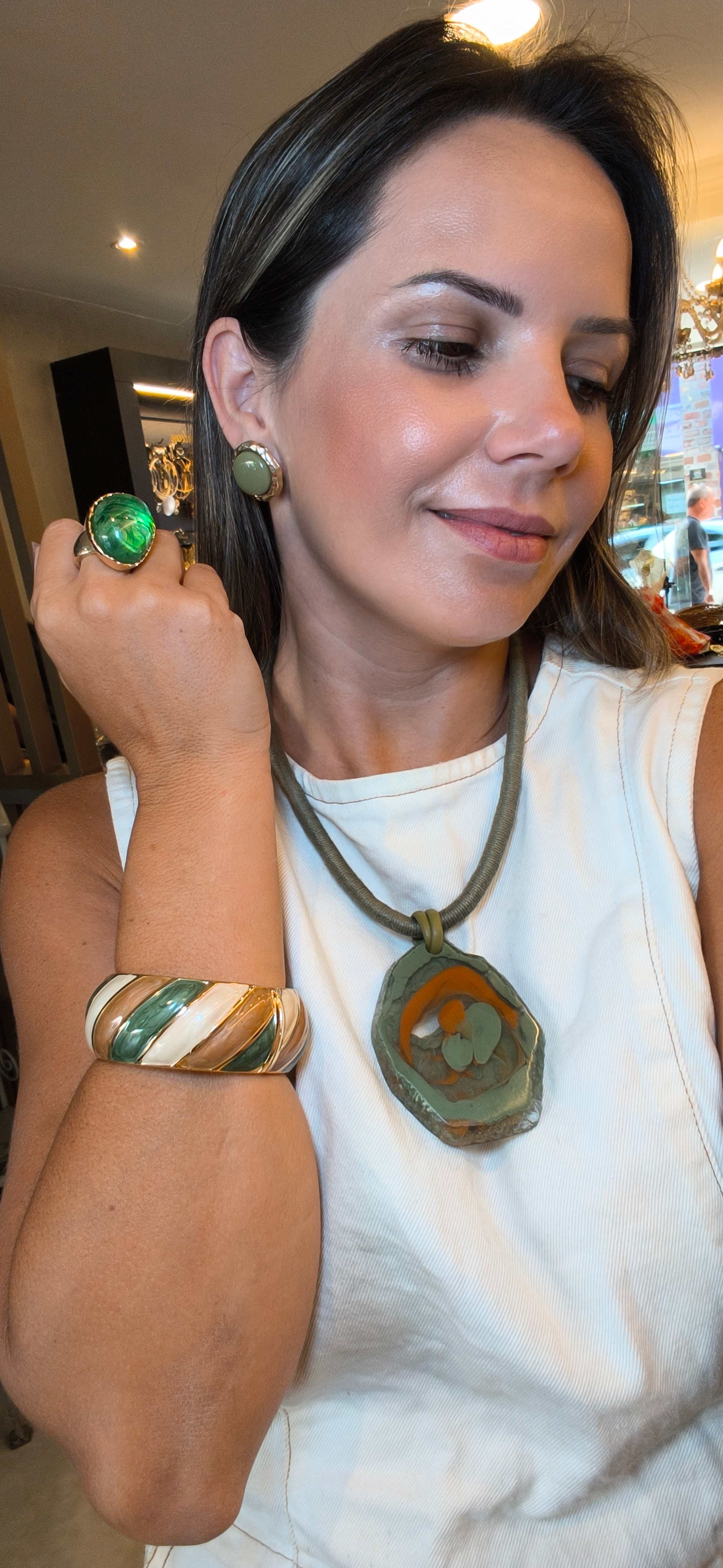 Conjunto Verde e Dourado