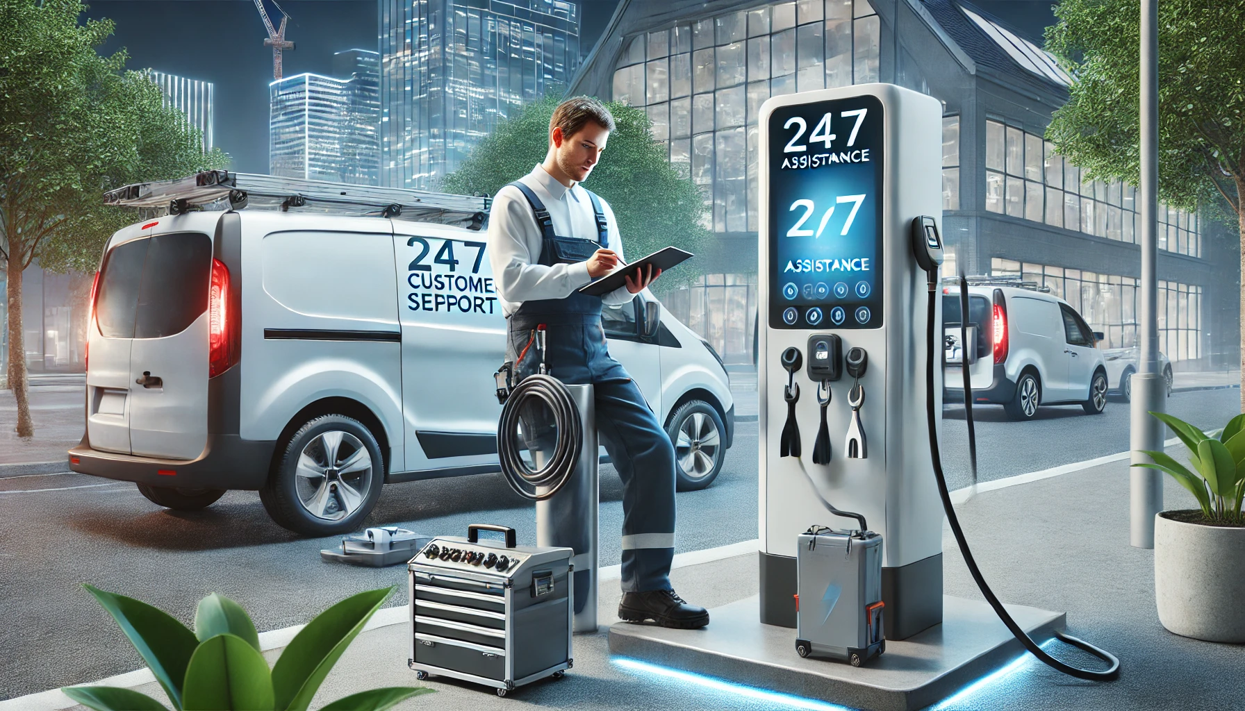 24/7 EV charging maintenance and support service