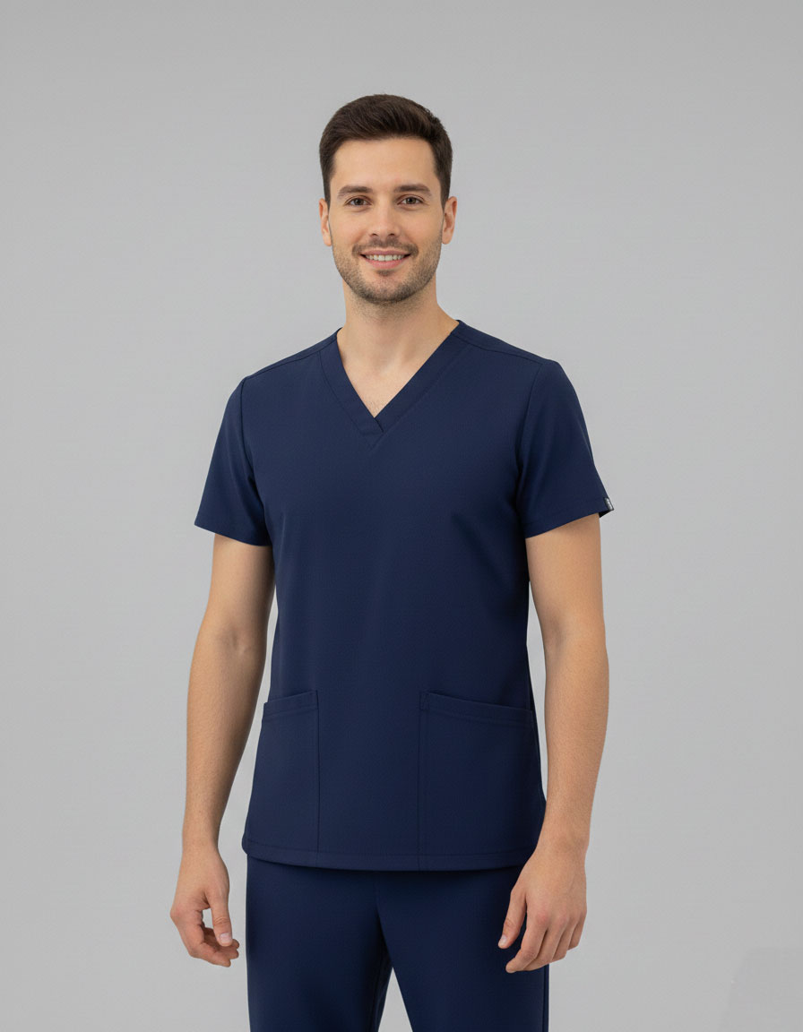 Men's Premium Scrub - Navy Blue