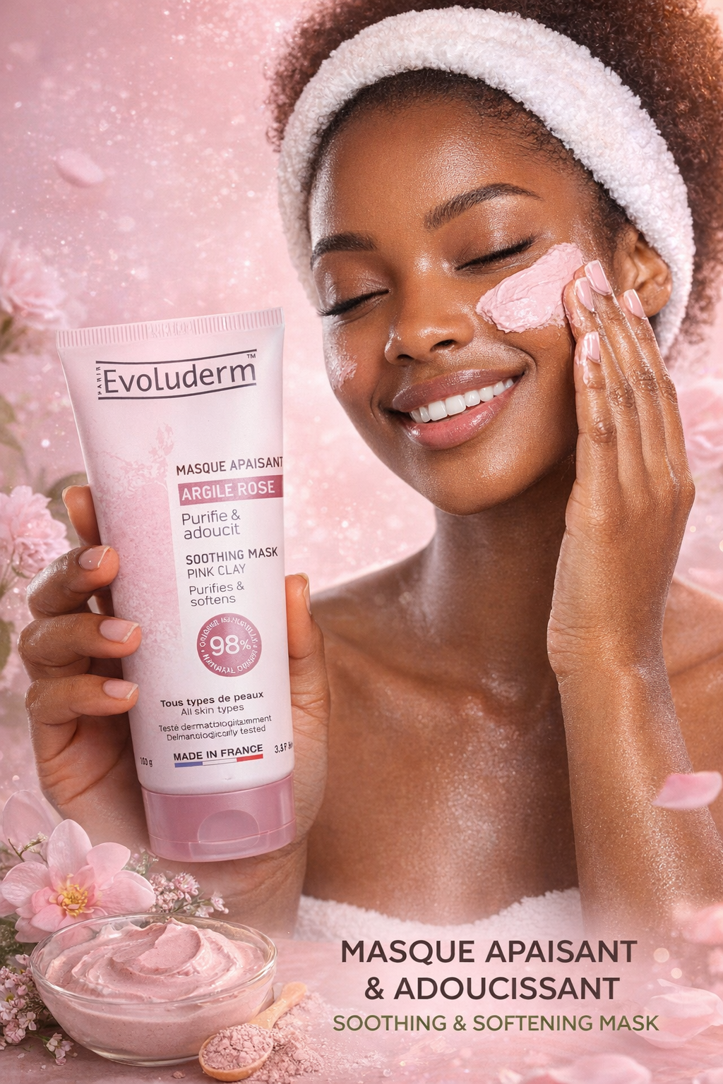 Masque Apaisant Argile Rose