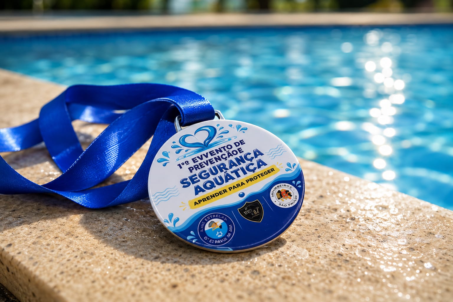 Medalha do 1º Evento de Prevenção e Segurança Aquática — Aprender para Proteger.