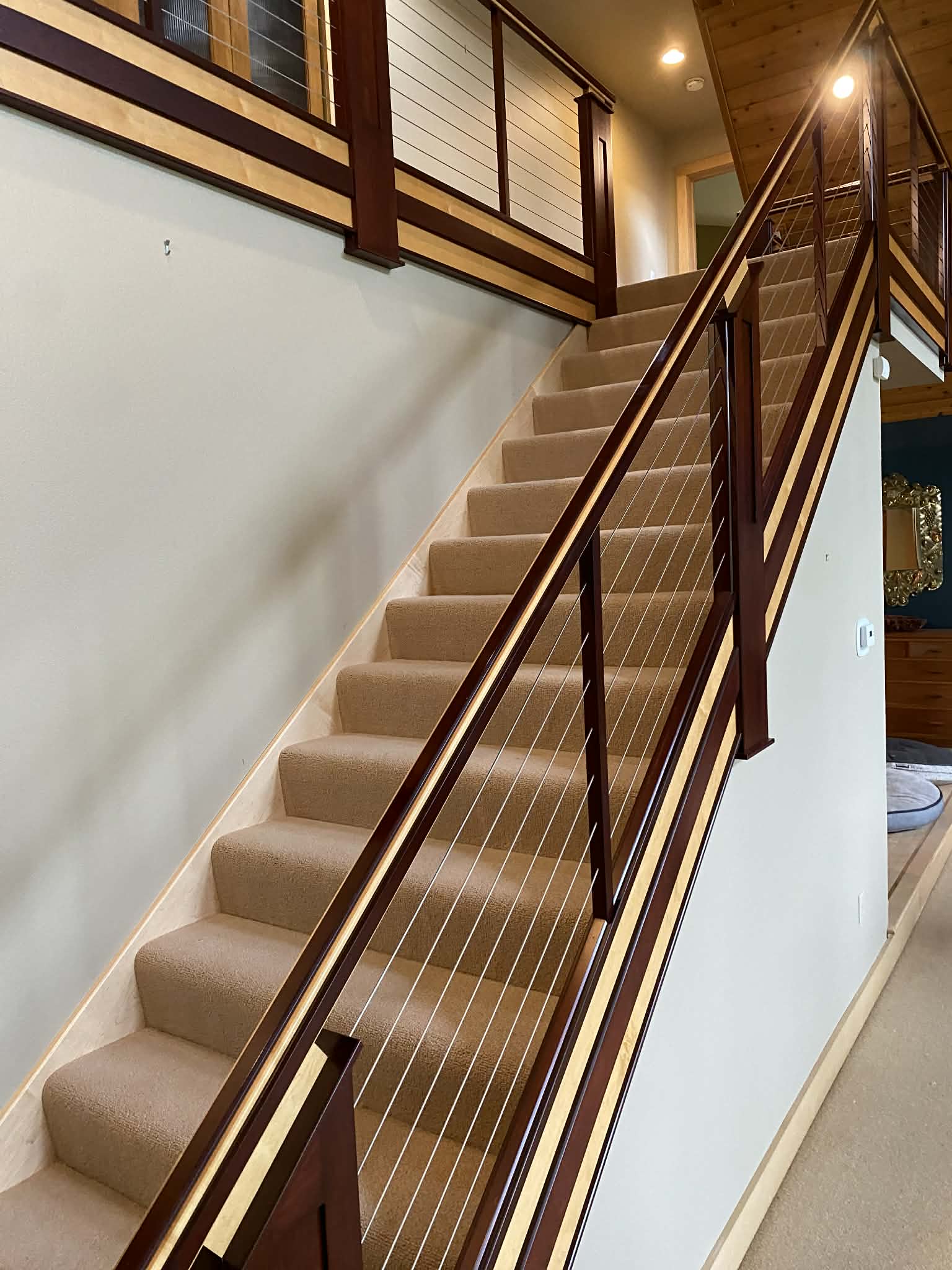 Stairs flooring installation by HP Carpets
