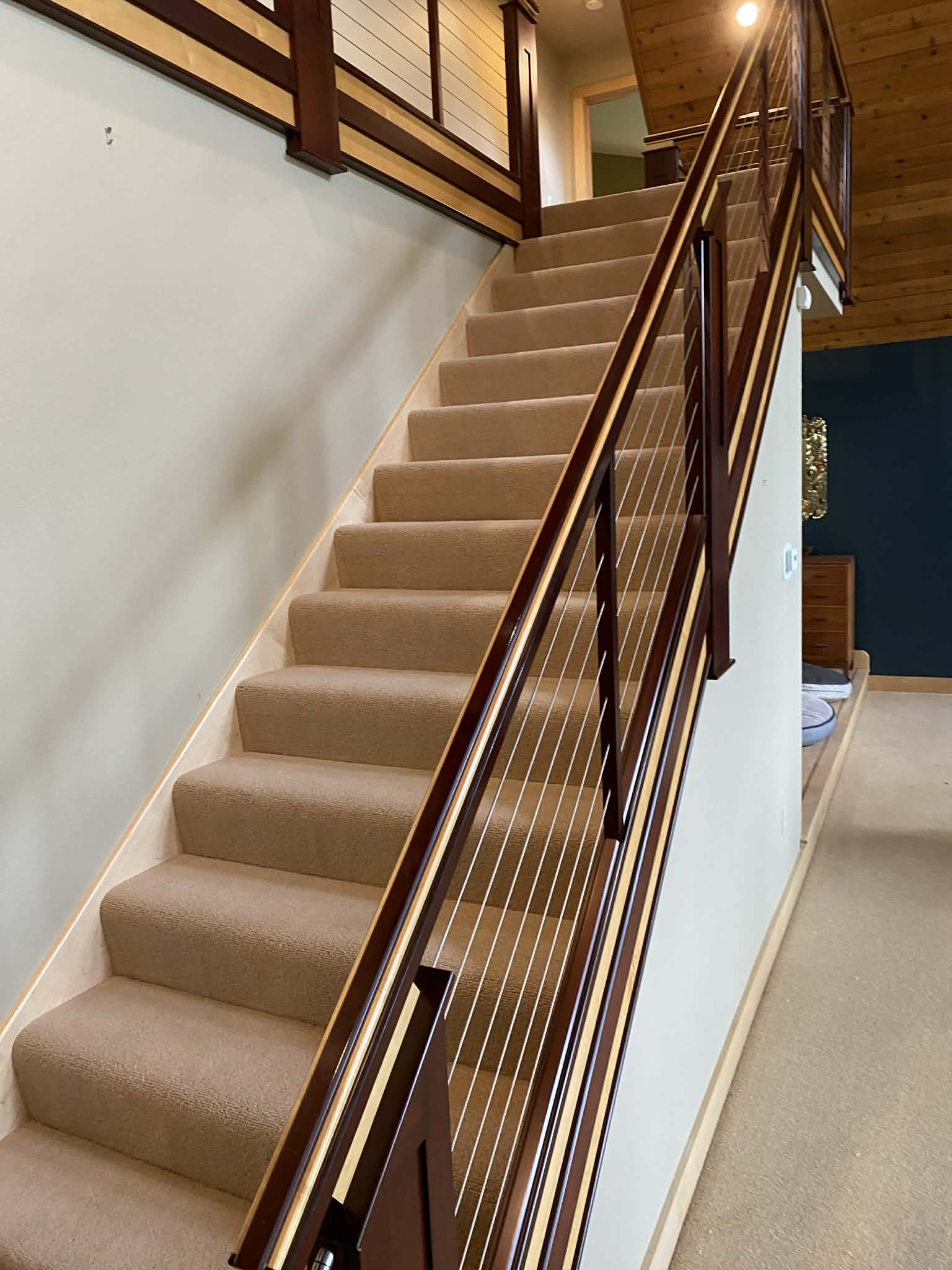 Stairs flooring installation by HP Carpets