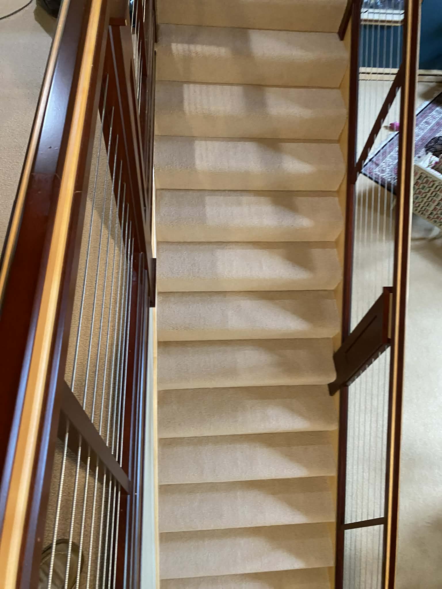 Stairs flooring installation by HP Carpets