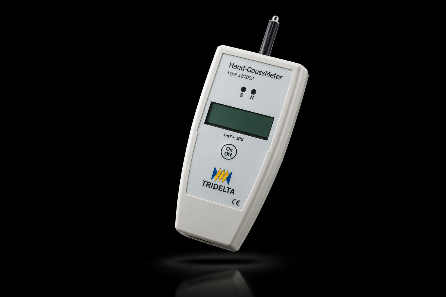Hand-GaussMeter mit Sensor und Ledertasche
