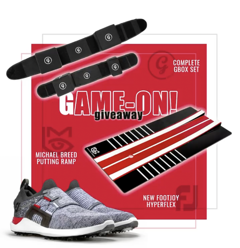 Michael Breed Game-On Giveaway graphic with GBox and FootJoy