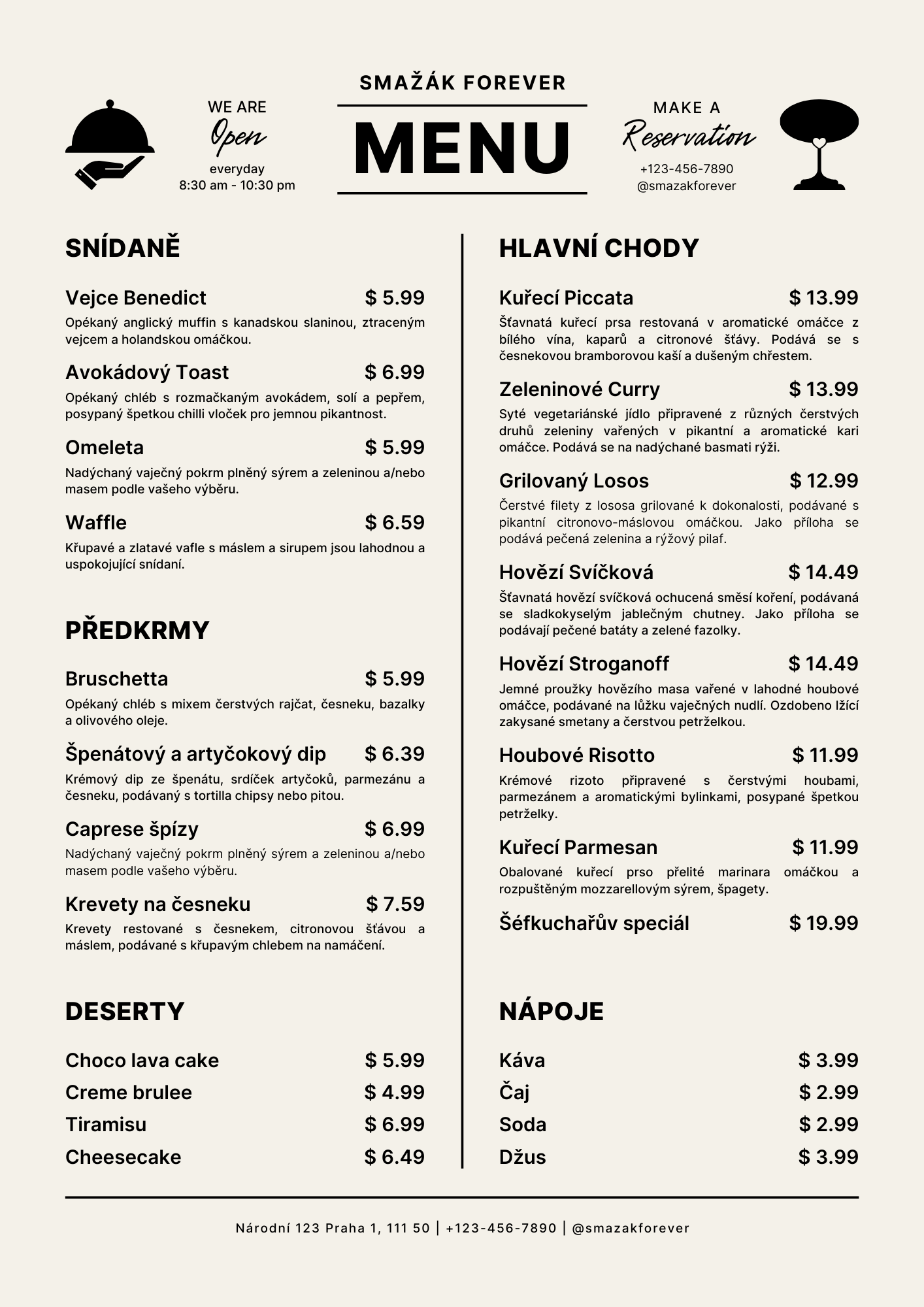 Smažák Forever Menu