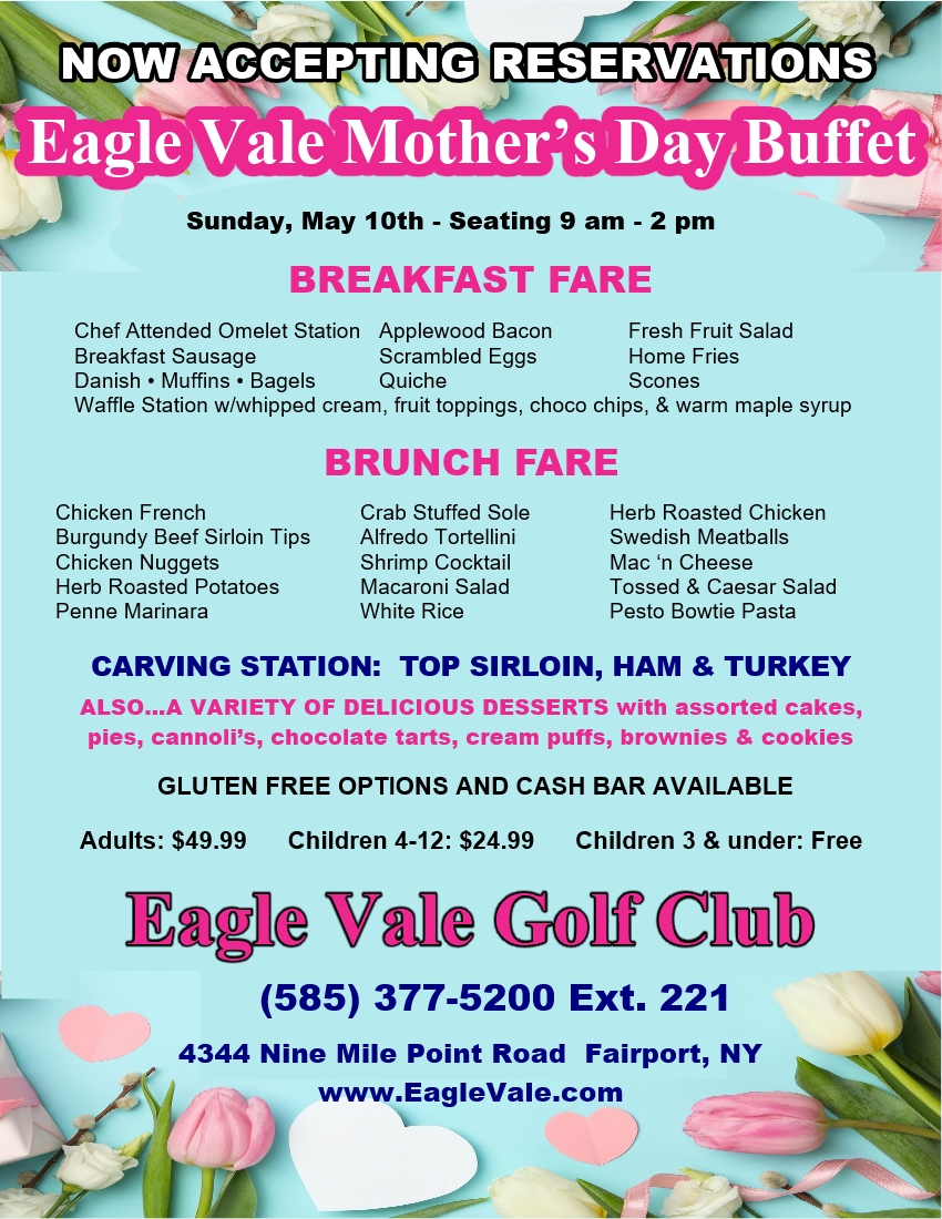 Mother's Day Buffet 2026 - Eagle Vale Golf Club