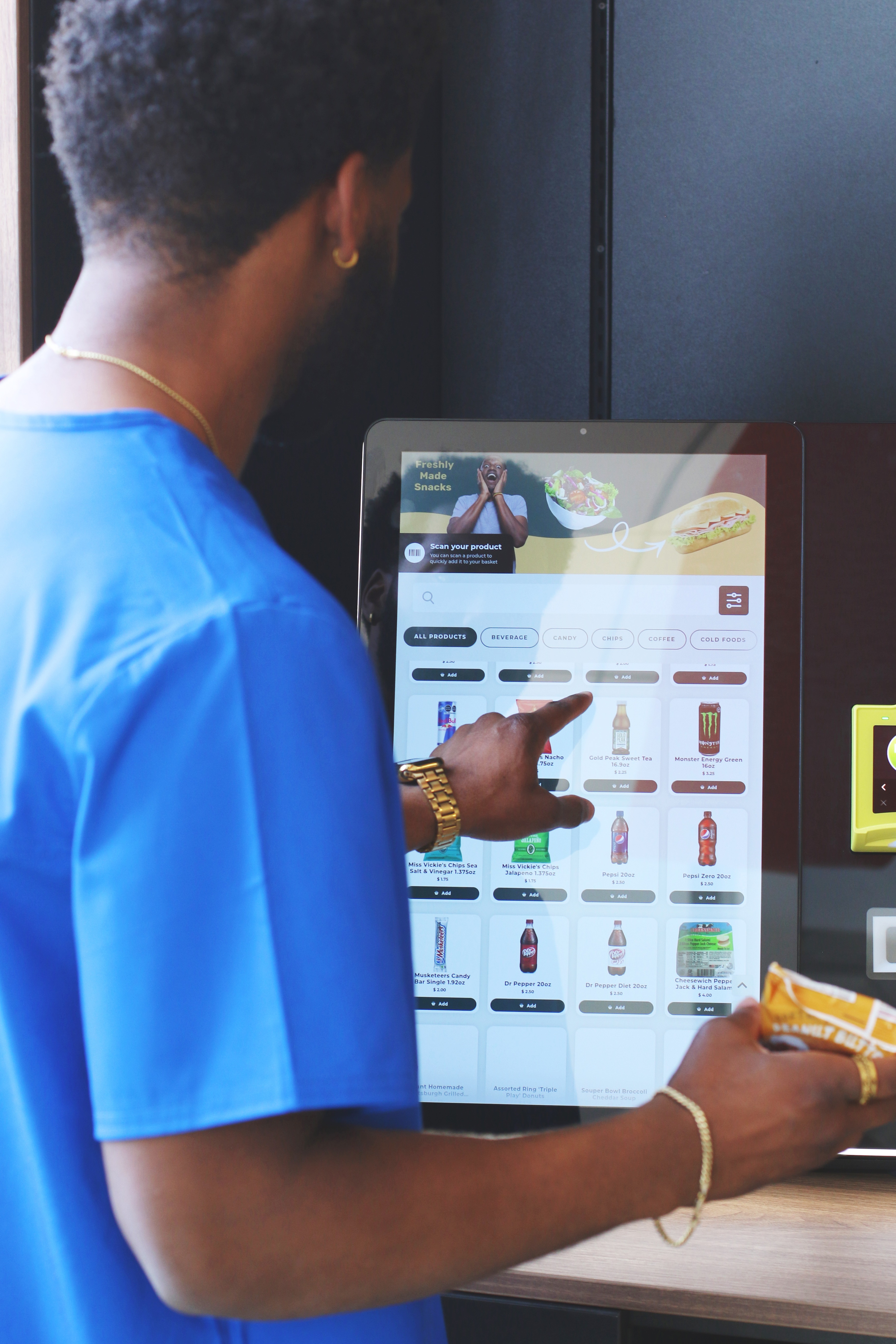 Smart touchscreen kiosk