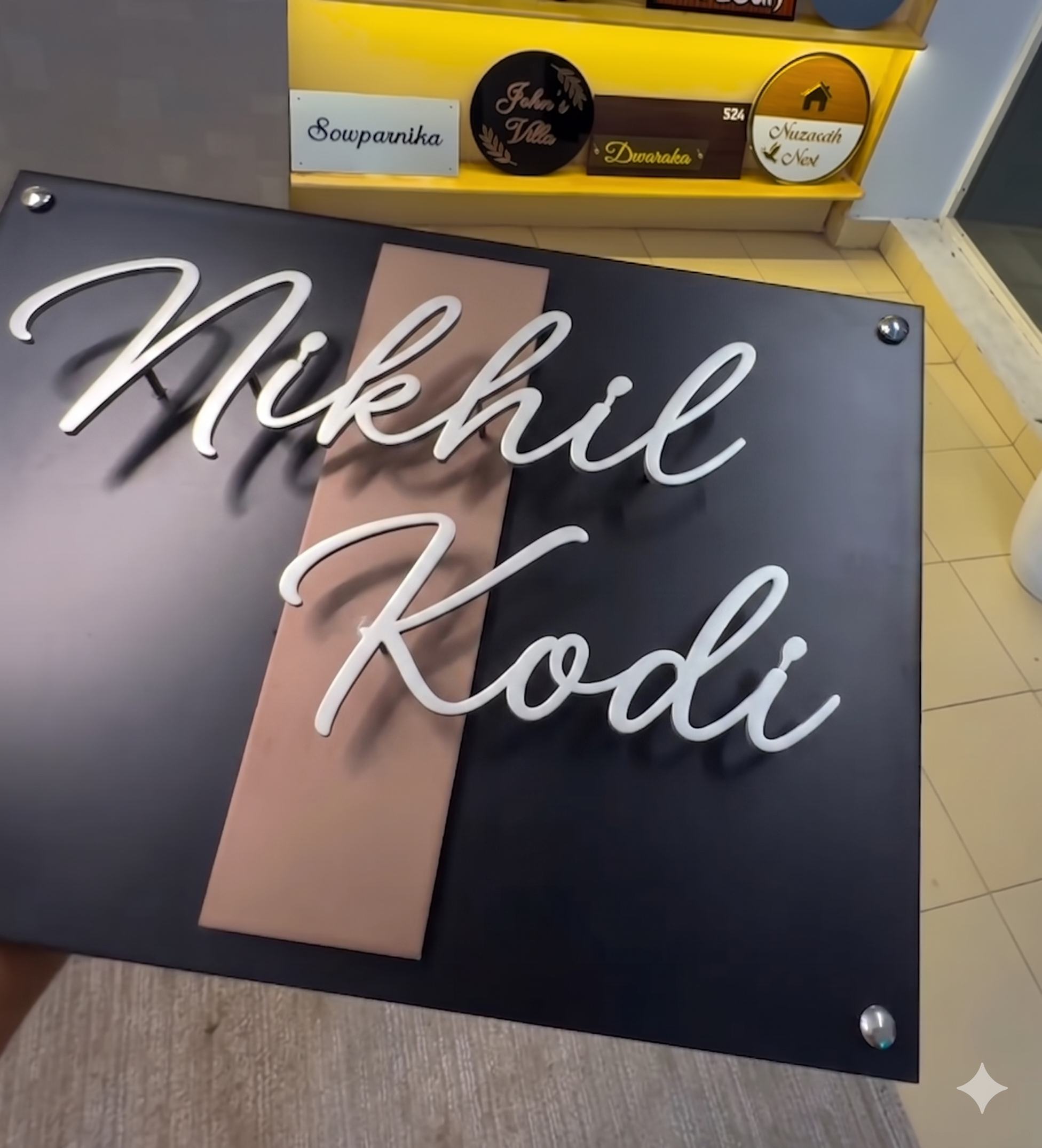 Modern Acrylic Dark Nikhil