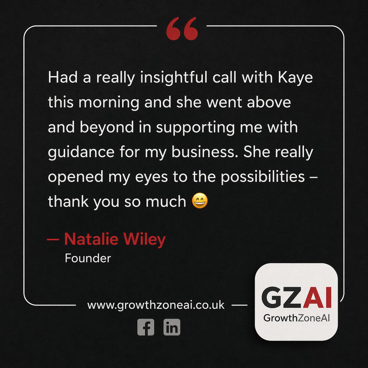 Testimonial from Natalie Wiley for GrowthZone AI