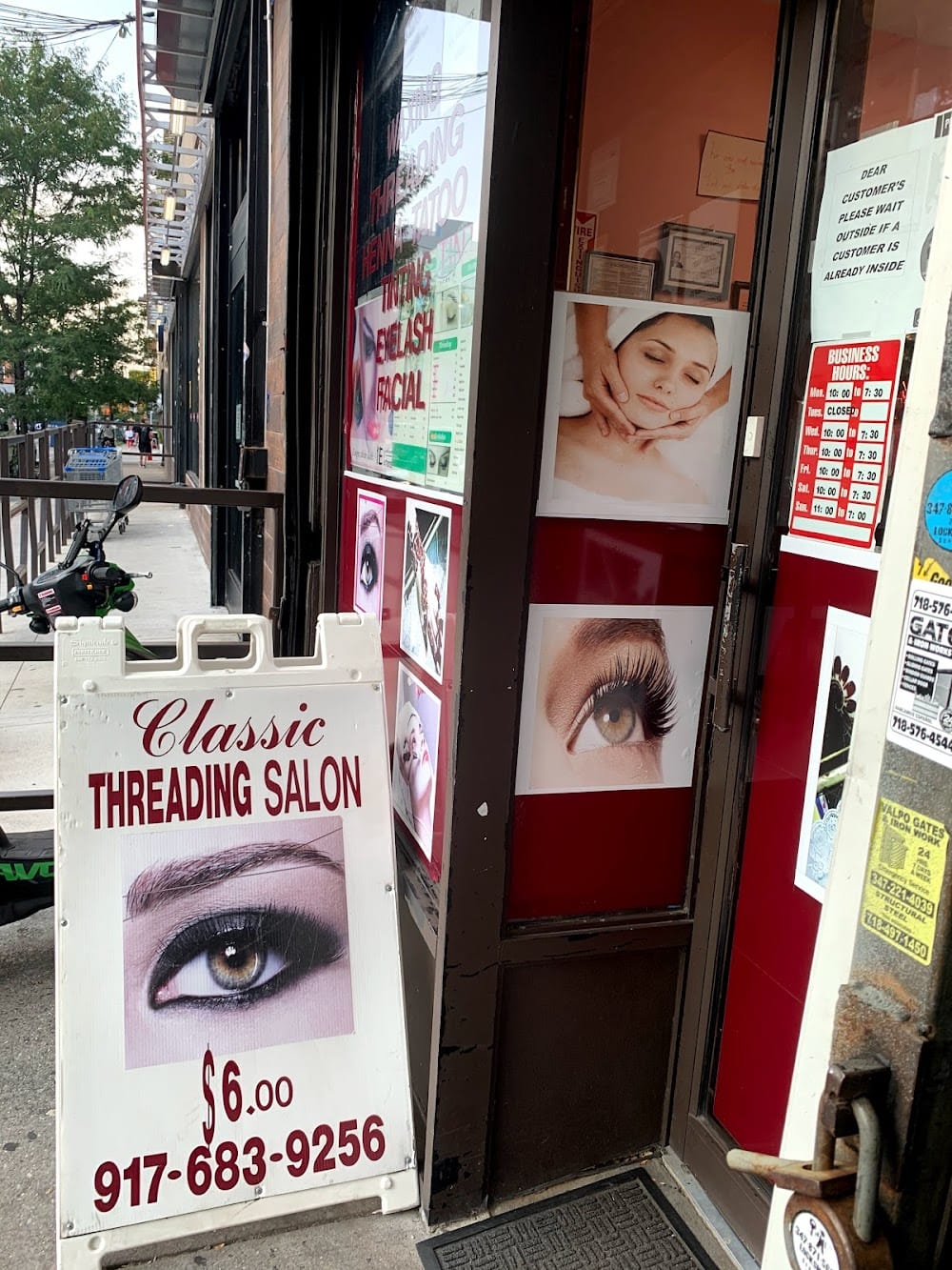 New Classic Threading Salon storefront in Brooklyn