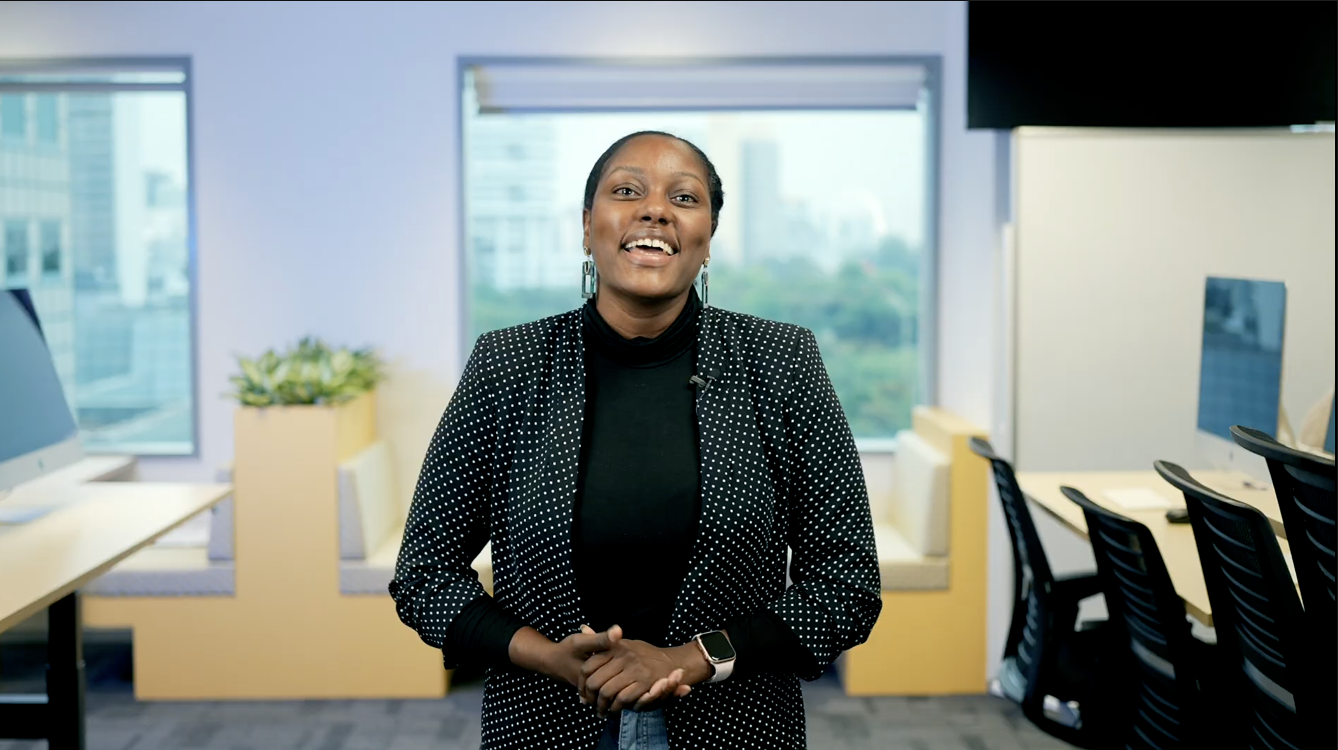 Tamara Moona in office environment