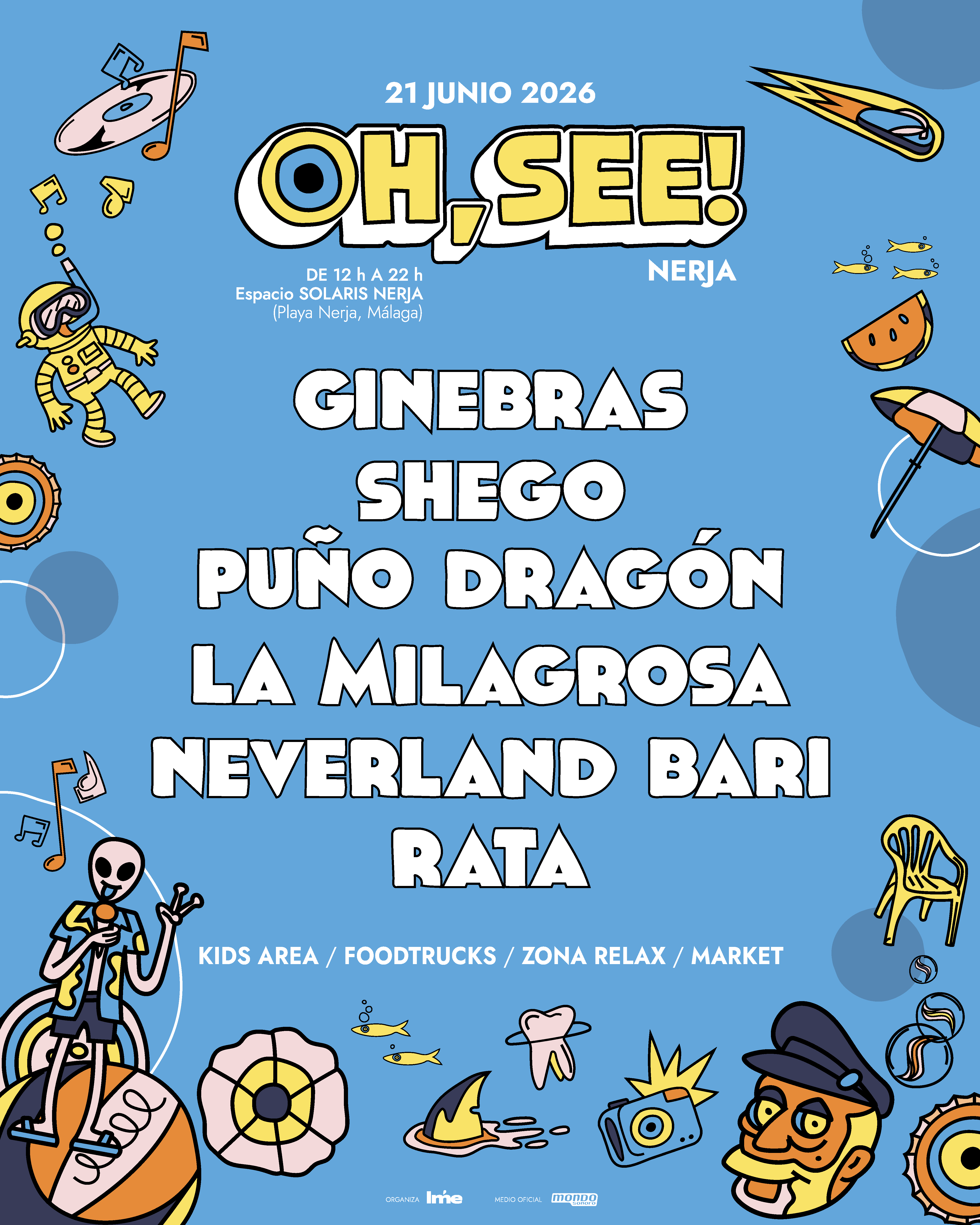 Cartel Oh See Nerja 2026 festival indie Ginebras Shego Puno Dragon
