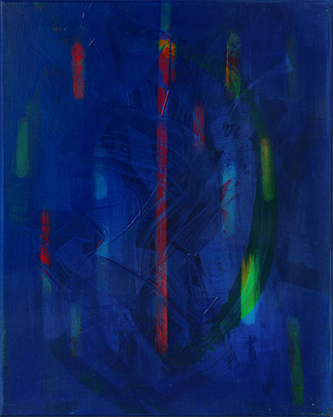 Gemälde, Öl auf Acryl auf Leinwand, 40 × 50 cm