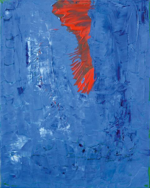 Gemälde, Öl auf Acryl auf Leinwand, 40 × 50 cm