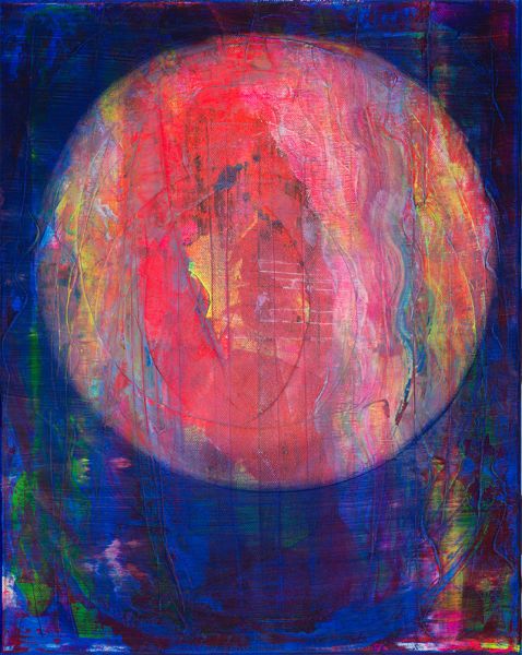 Gemälde, Öl auf Acryl auf Leinwand, 40 × 50 cm