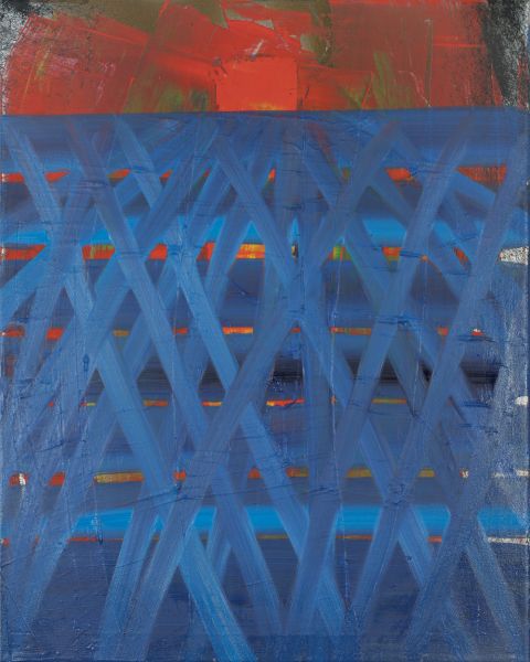 Gemälde, Öl auf Acryl auf Leinwand, 40 × 50 cm