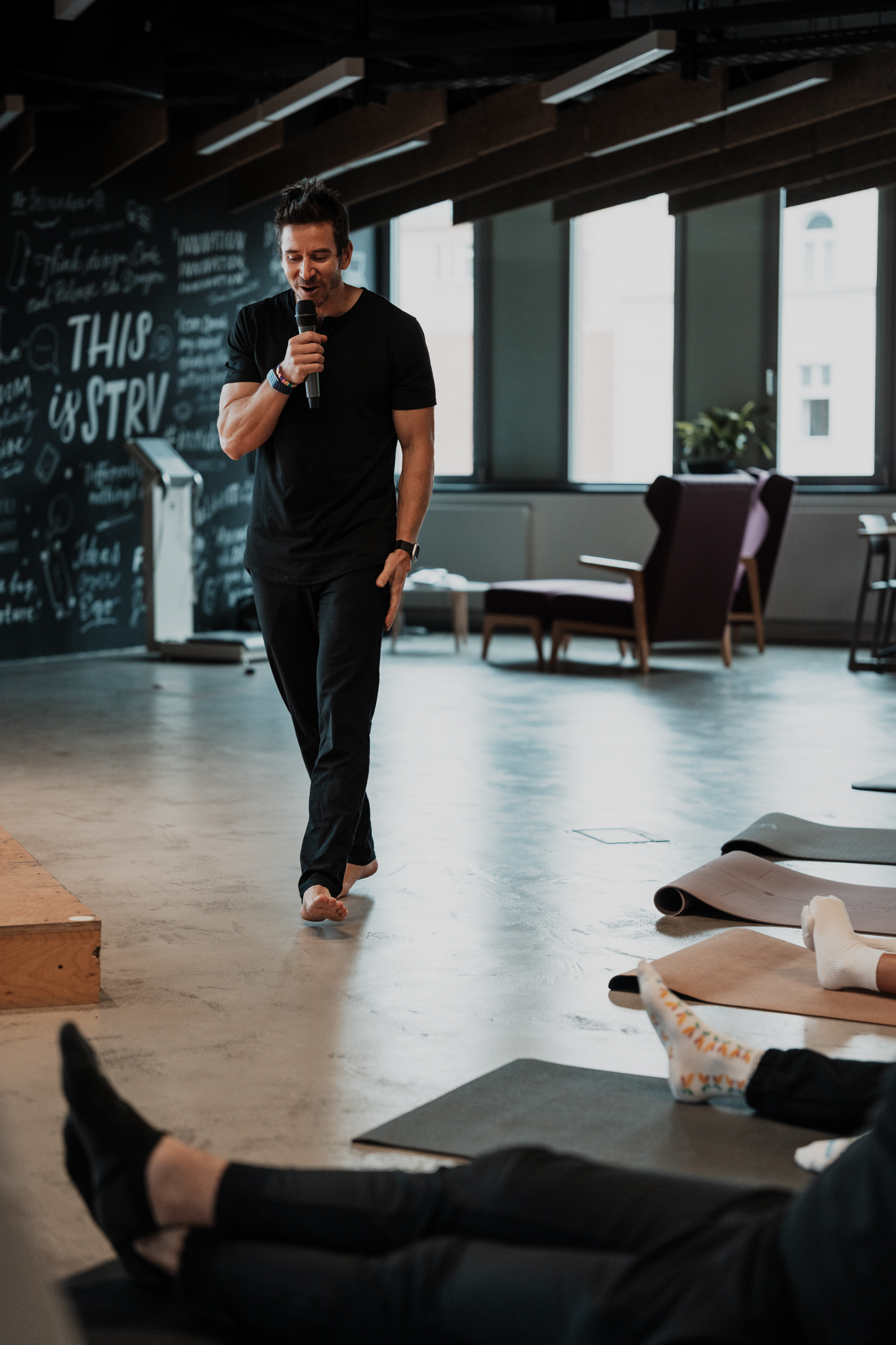 David speaking with energy