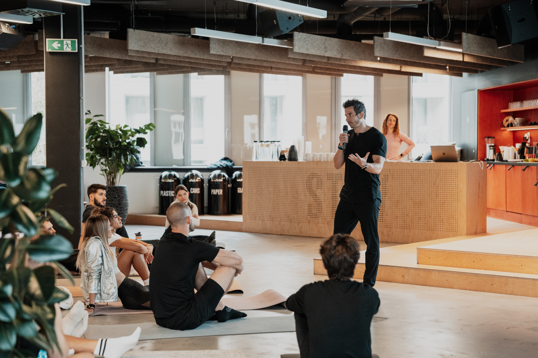 David speaking to audience